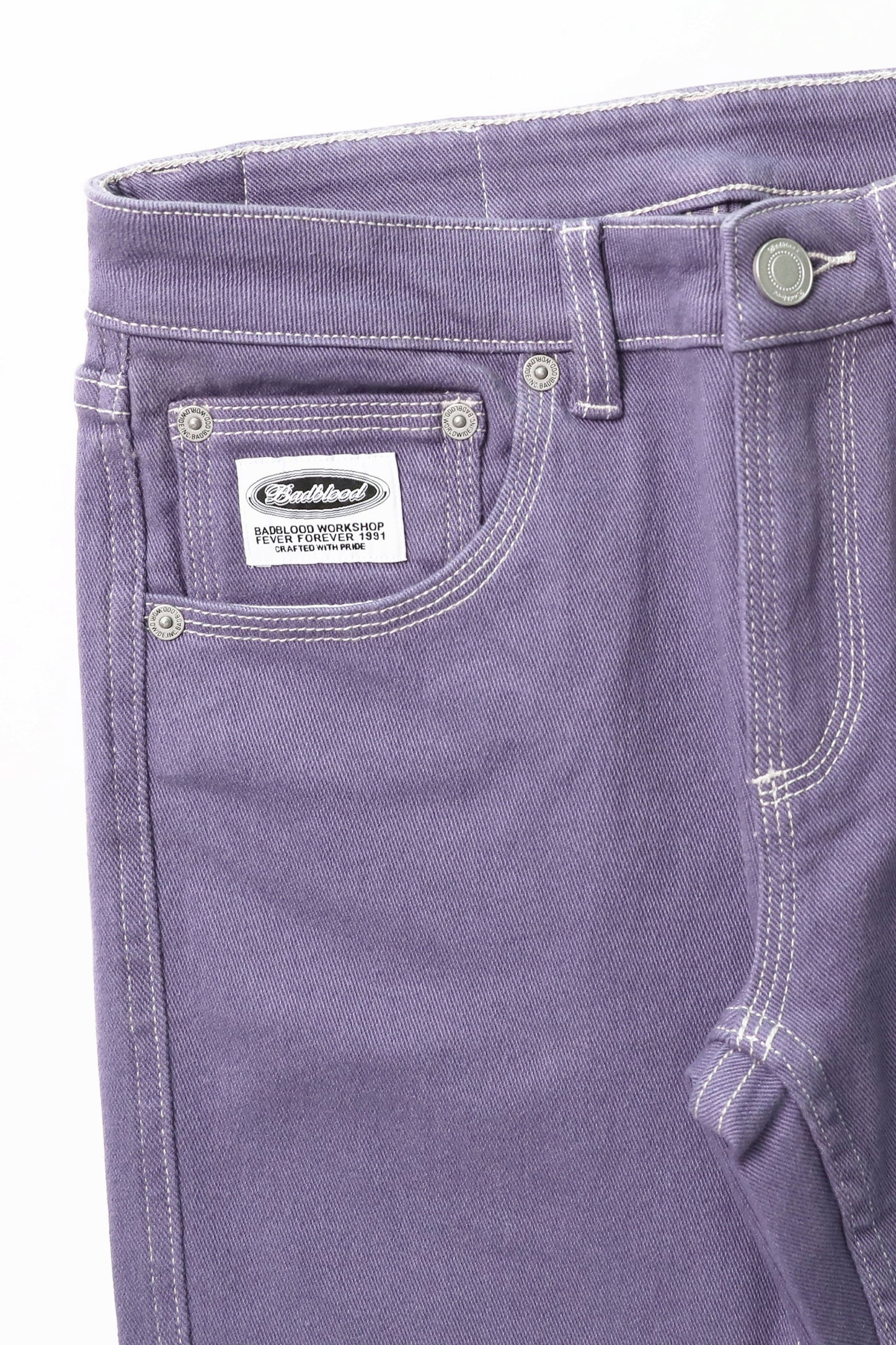 Badblood Workshop Low Rise Pantalon Color Jeans Purple