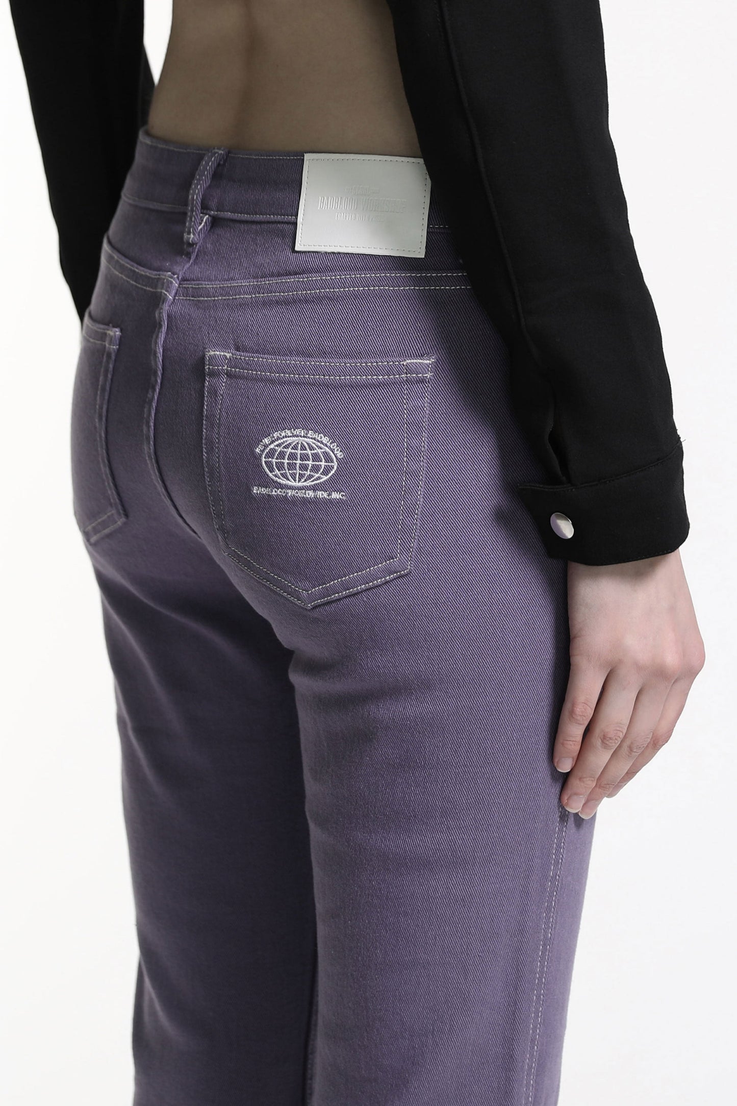 Badblood Workshop Low Rise Pantalon Color Jeans Purple