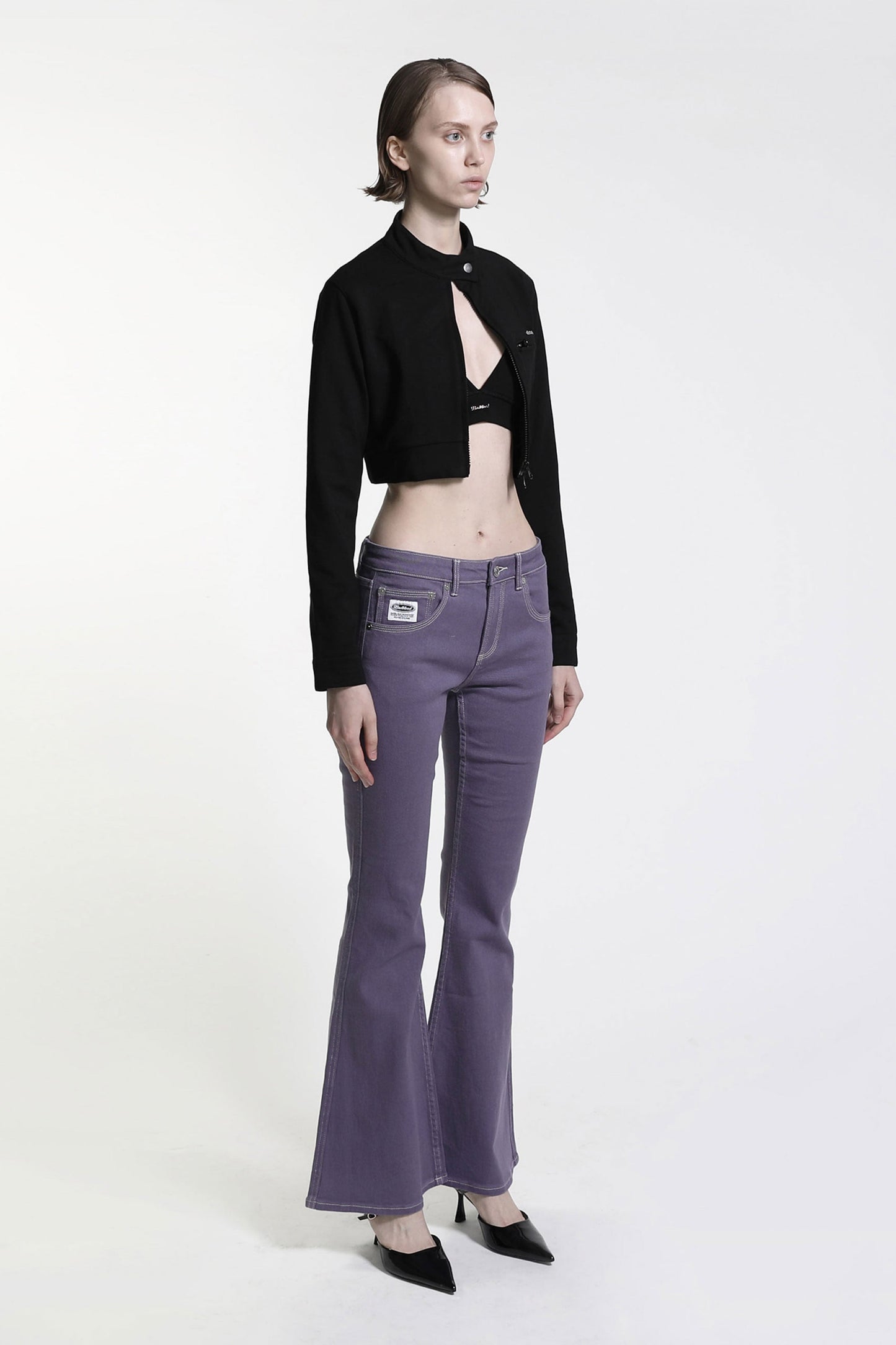 Badblood Workshop Low Rise Pantalon Color Jeans Purple