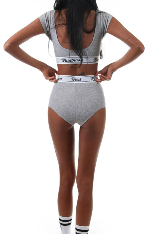 Badblood Athletic Modal Cotton 1/2 T Bra Gray