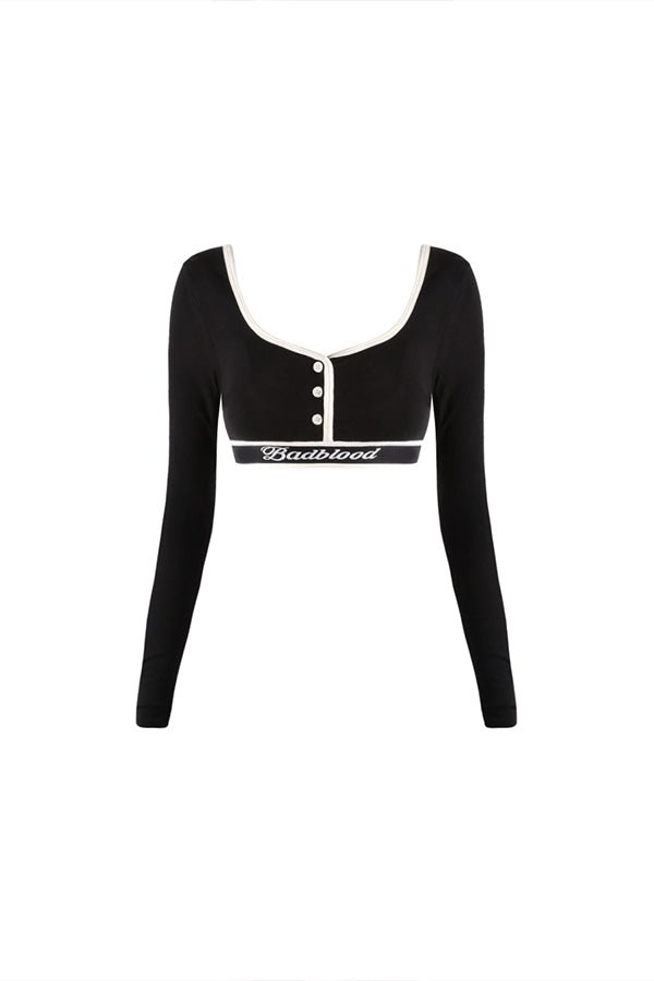 Badblood Athletic Organic Cotton Tee Bra Black