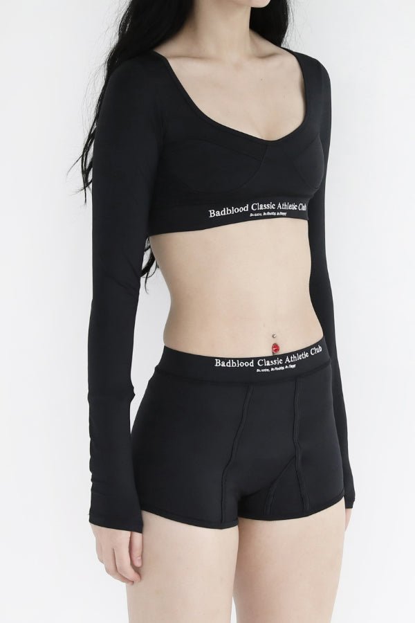 Badblood Classic Athletic Logo Balcony Tee Bra Black