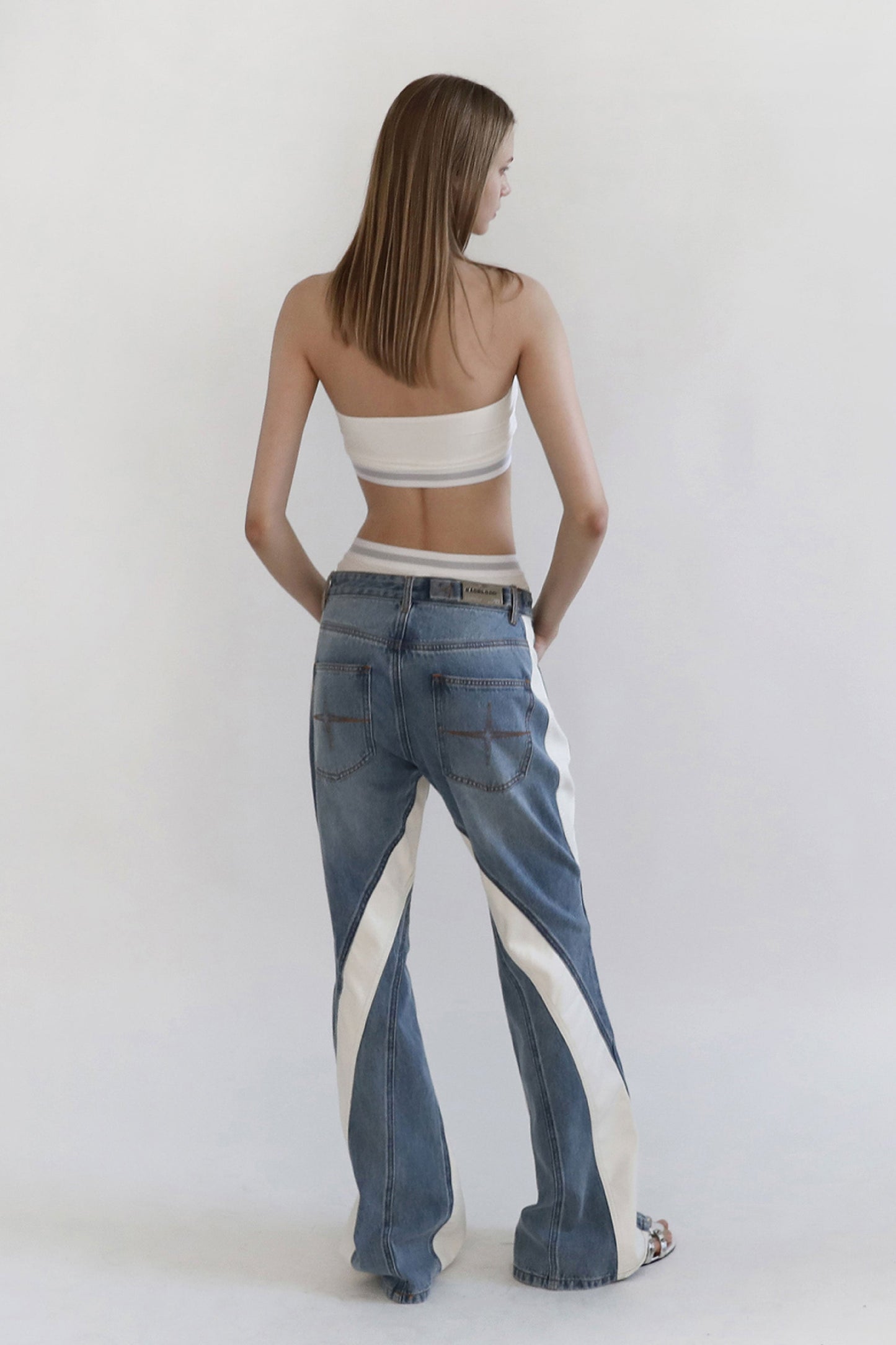 Badblood Duncan Boot Cut Denim Pants Blue