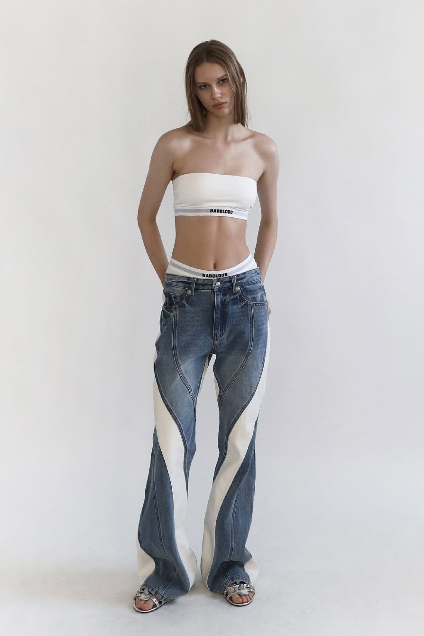 Badblood Duncan Boot Cut Denim Pants Blue