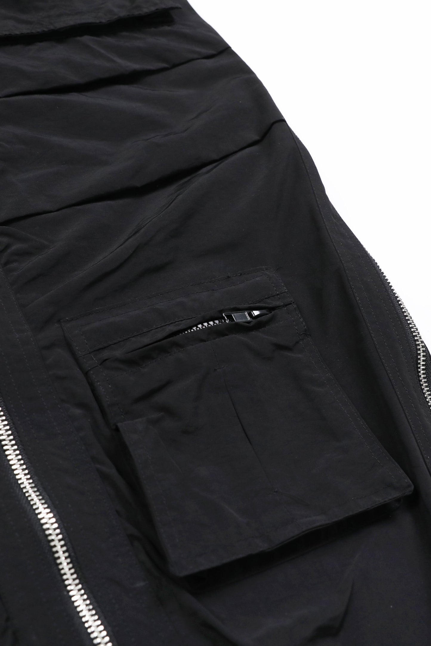 Badblood Parachute Zip Up Cargo Skirt Black